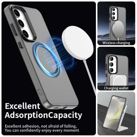 Husa de protectie Techsuit CandyCase MagSafe compatibil cu Samsung Galaxy S24 FE, Negru
