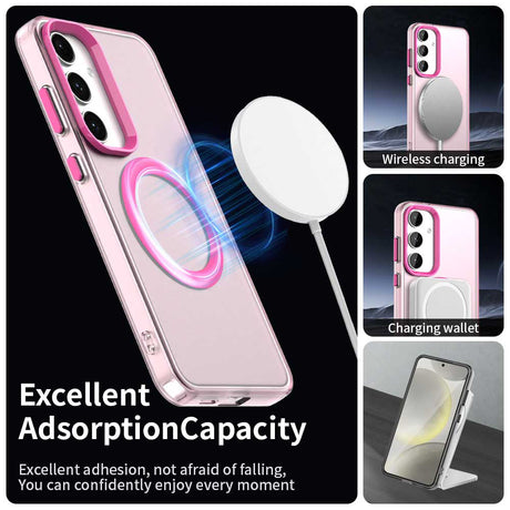 Husa de protectie Techsuit CandyCase MagSafe compatibil cu Samsung Galaxy S23 FE, Roz