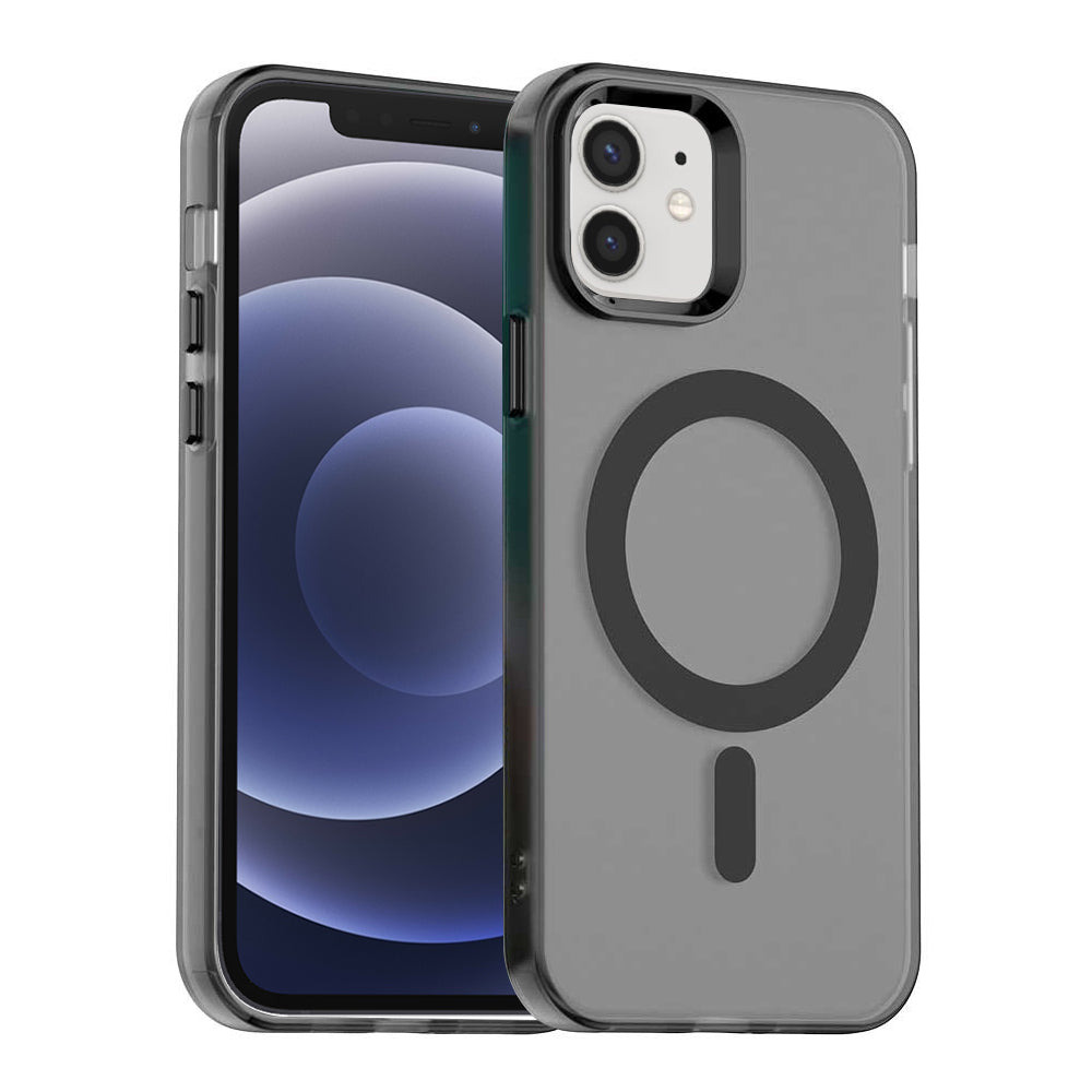Husă Techsuit CandyCase MagSafe neagră pentru iPhone 12 și iPhone 12 Pro