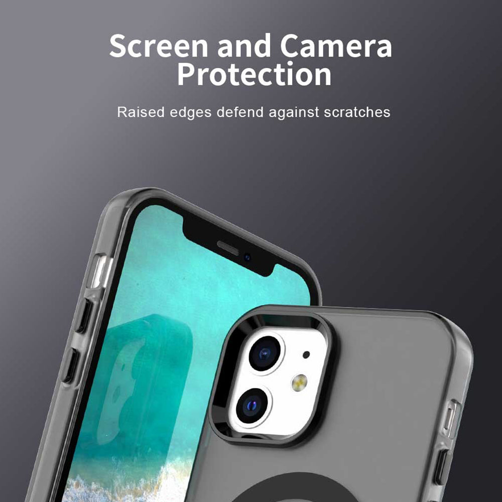 Husă Techsuit CandyCase MagSafe neagră pentru iPhone 12 și iPhone 12 Pro