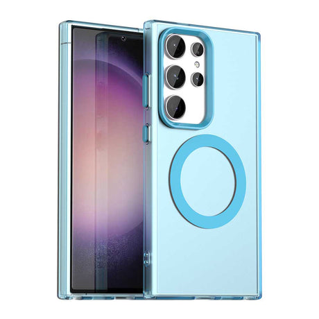 Husa de protectie Techsuit CandyCase MagSafe compatibil cu Samsung Galaxy S24 Ultra, Albastru