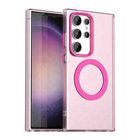 Husa de protectie Techsuit CandyCase MagSafe compatibil cu Samsung Galaxy S24 Ultra, Roz