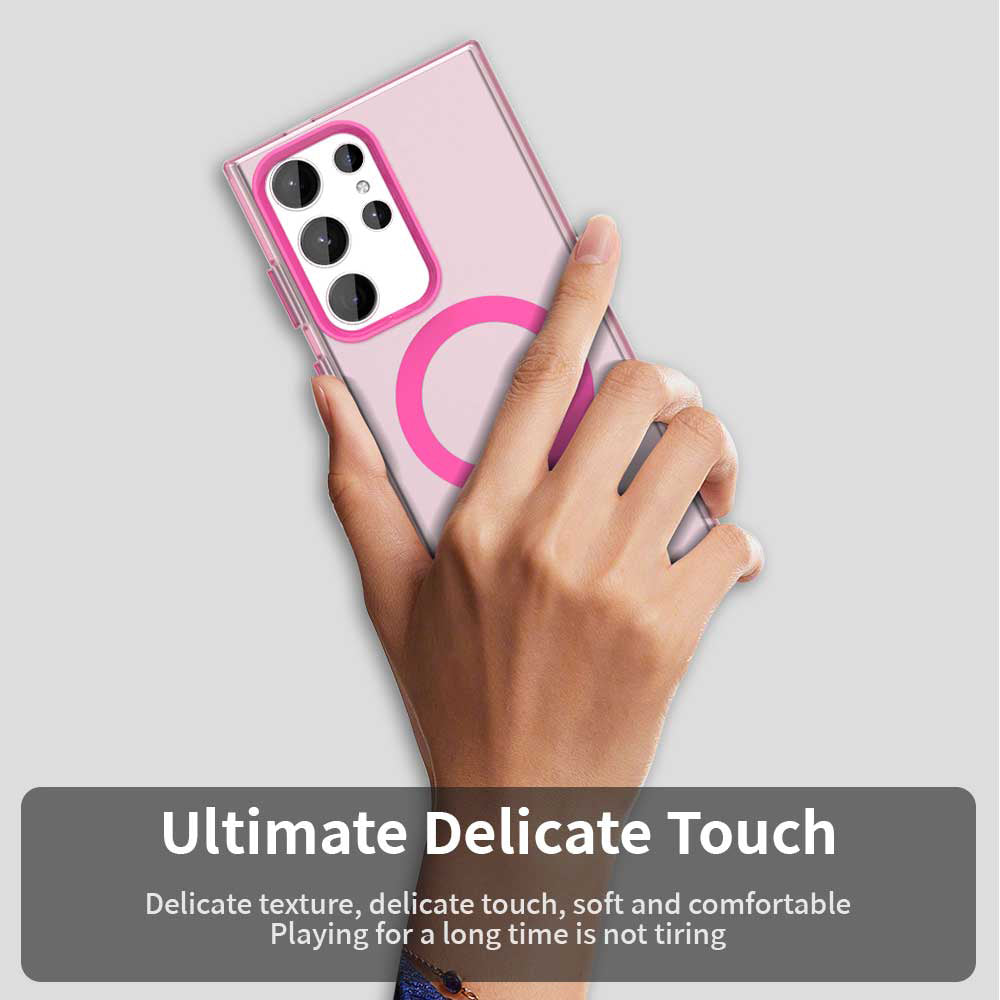 Husa de protectie Techsuit CandyCase MagSafe compatibil cu Samsung Galaxy S24 Ultra, Roz