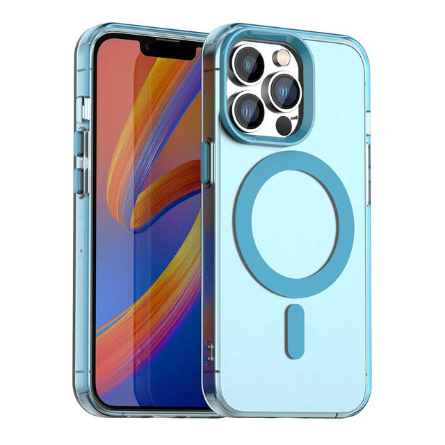 Husa de protectie Techsuit CandyCase MagSafe compatibil cu iPhone 12 Pro Max, Albastru