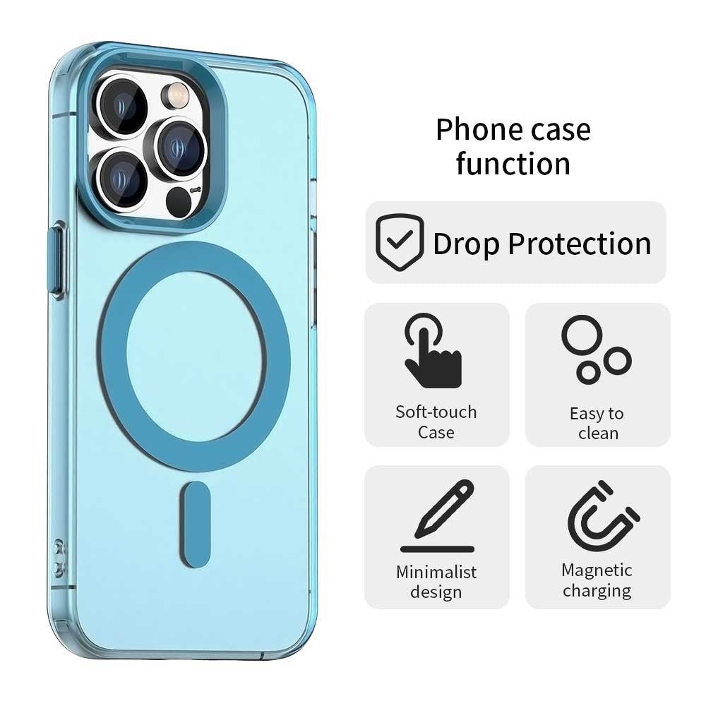 Husa de protectie Techsuit CandyCase MagSafe compatibil cu iPhone 12 Pro Max, Albastru