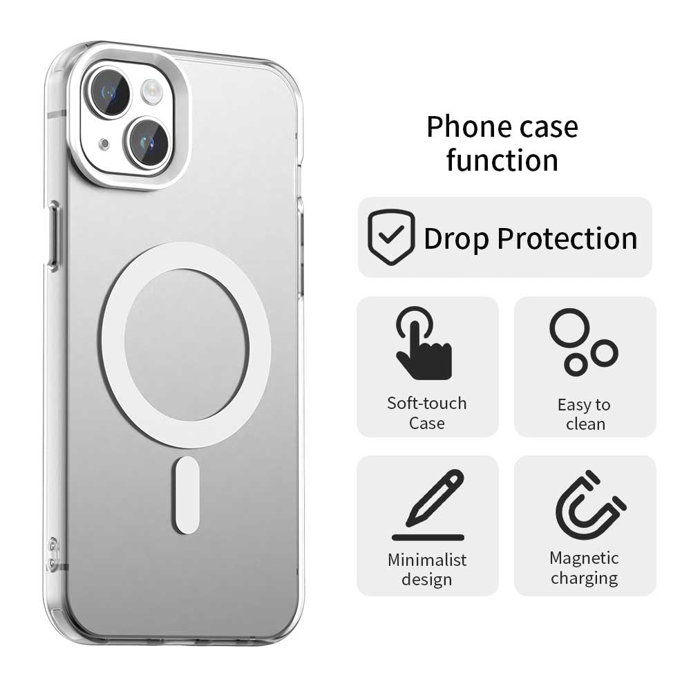 Husa de protectie Techsuit CandyCase MagSafe compatibil cu iPhone 13, Alb