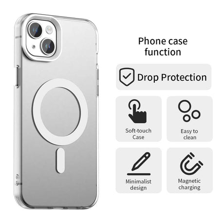 Husa de protectie Techsuit CandyCase MagSafe compatibil cu iPhone 13, Alb