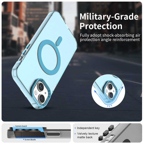 Husa de protectie Techsuit CandyCase MagSafe compatibil cu iPhone 13, Albastru