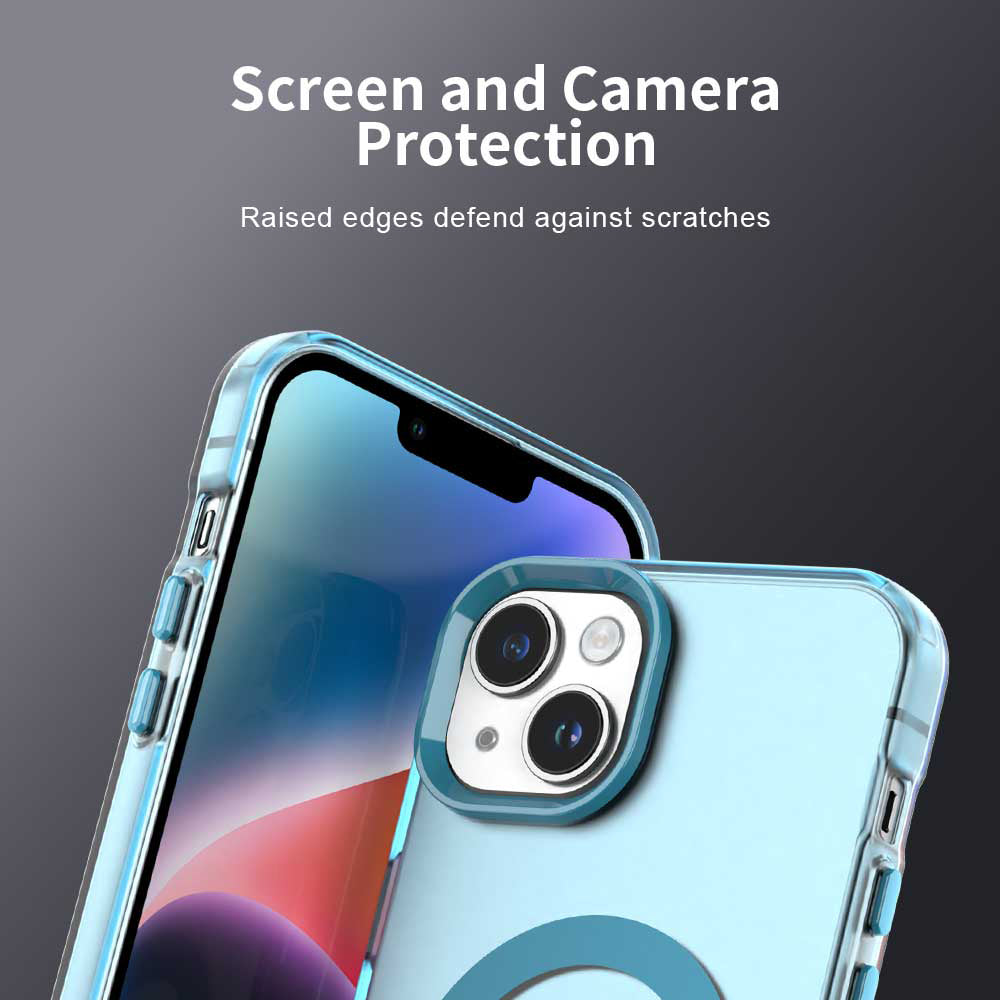 Husa de protectie Techsuit CandyCase MagSafe compatibil cu iPhone 13, Albastru