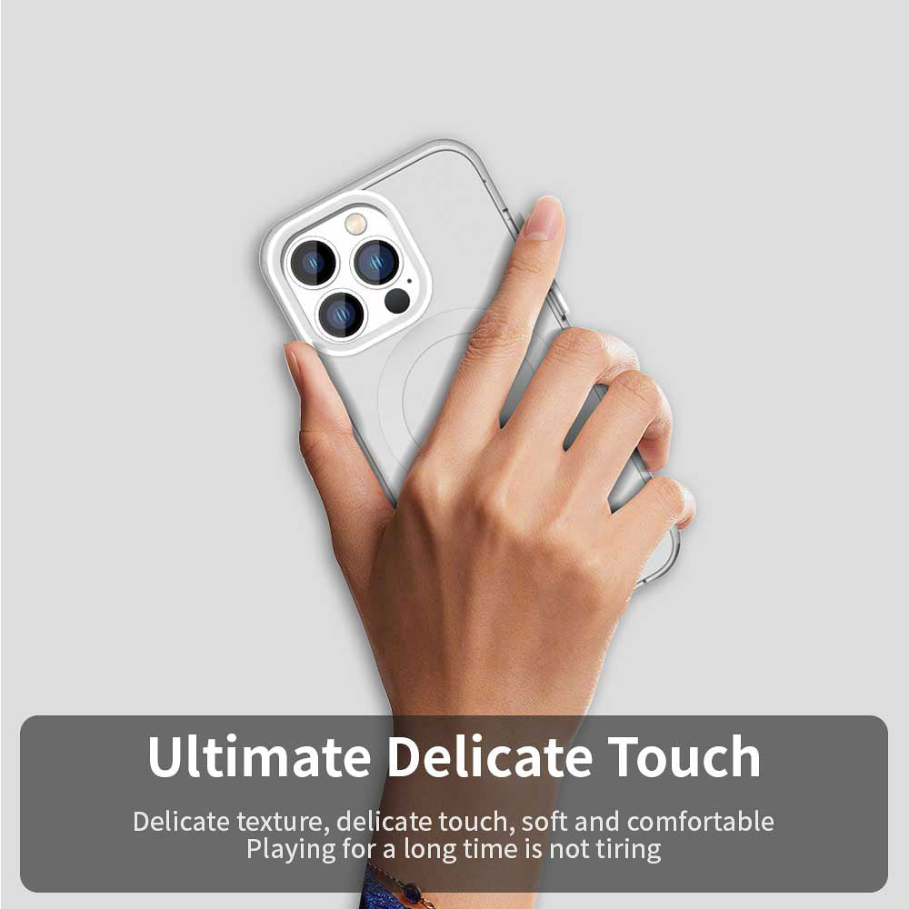 Husa de protectie Techsuit CandyCase MagSafe compatibil cu iPhone 13 Pro, Alb