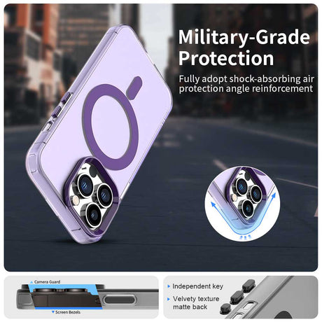 Husa de protectie Techsuit CandyCase MagSafe compatibil cu iPhone 13 Pro Max, Mov