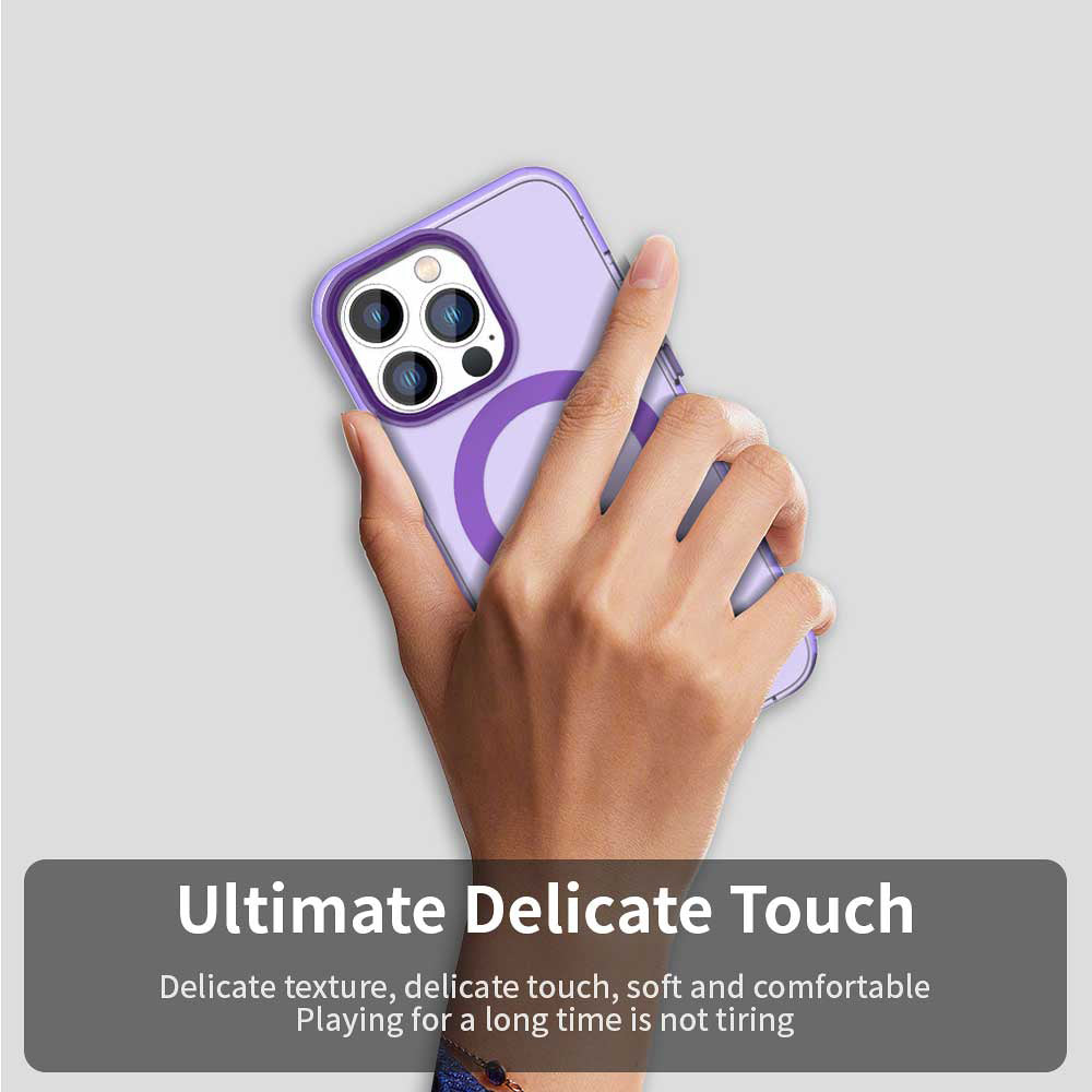 Husa de protectie Techsuit CandyCase MagSafe compatibil cu iPhone 13 Pro Max, Mov