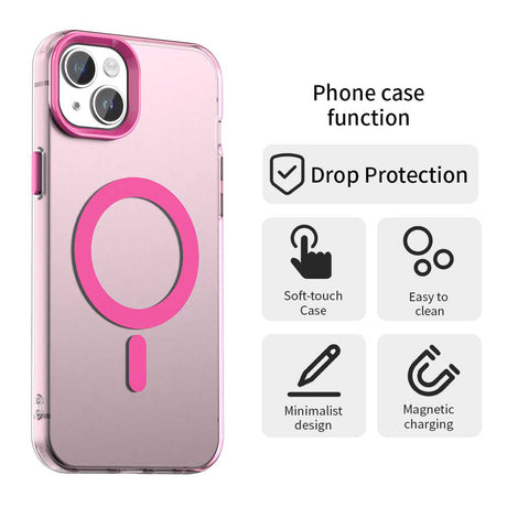 Husa de protectie Techsuit CandyCase MagSafe compatibil cu iPhone 14, Roz