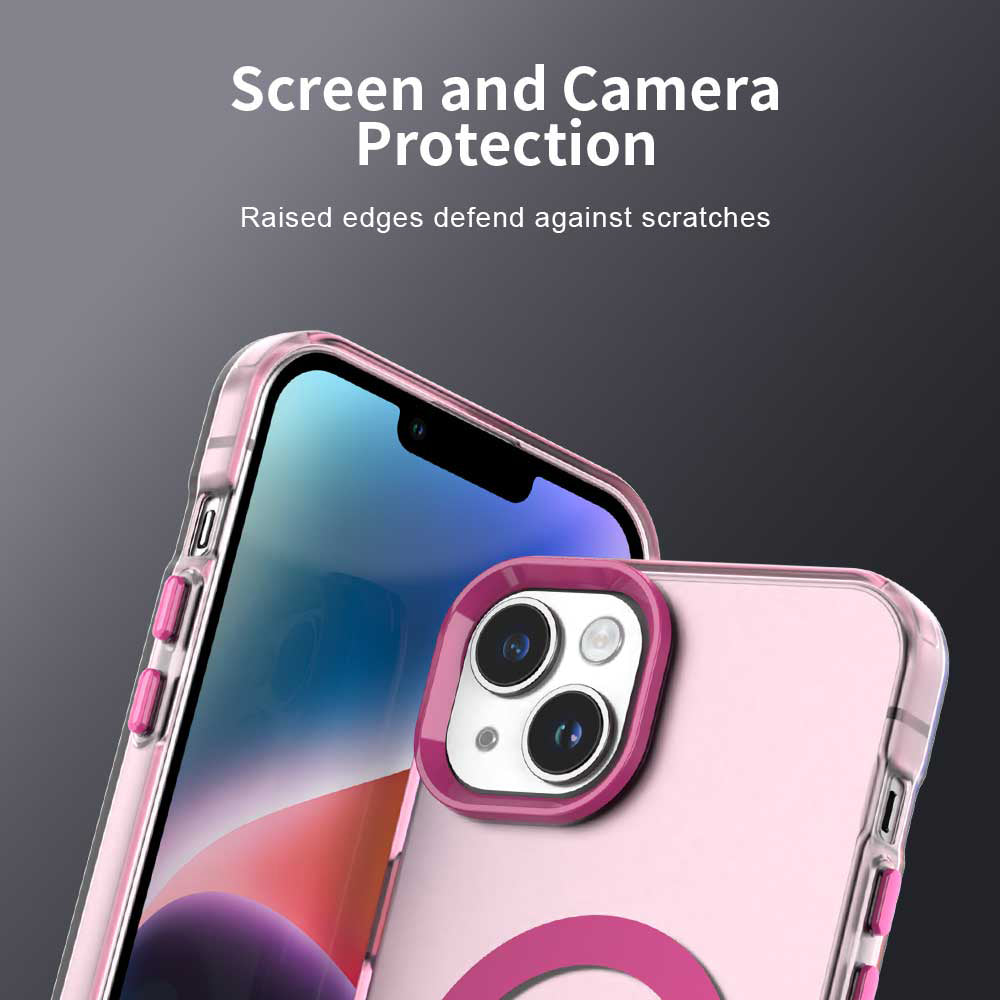 Husa de protectie Techsuit CandyCase MagSafe compatibil cu iPhone 14, Roz