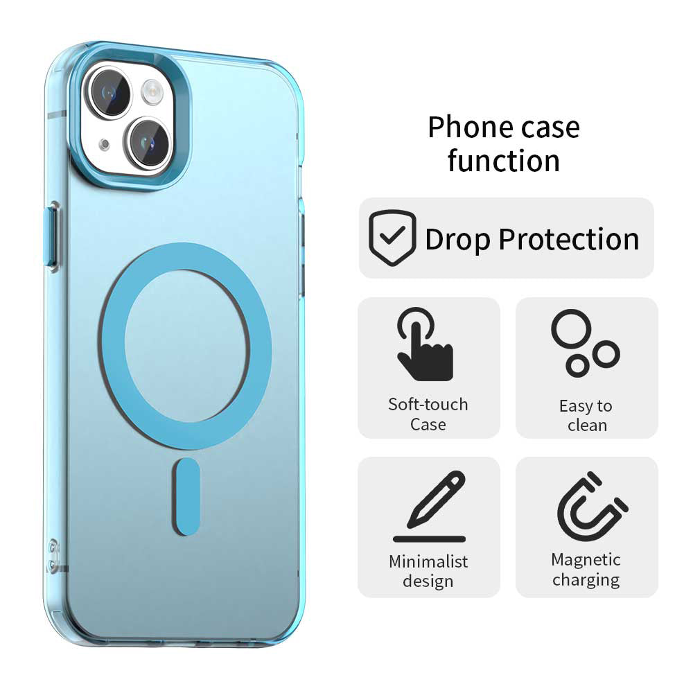 Husa de protectie Techsuit CandyCase MagSafe compatibil cu iPhone 14, Albastru
