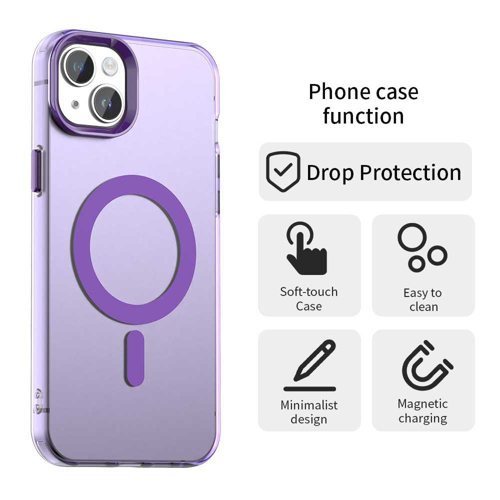 Husa de protectie Techsuit CandyCase MagSafe compatibil cu iPhone 14, Mov