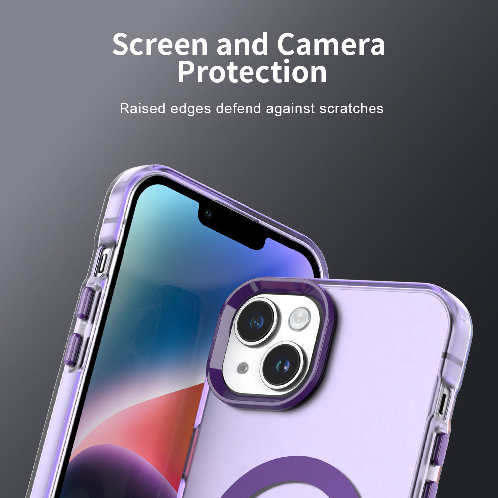 Husa de protectie Techsuit CandyCase MagSafe compatibil cu iPhone 14, Mov