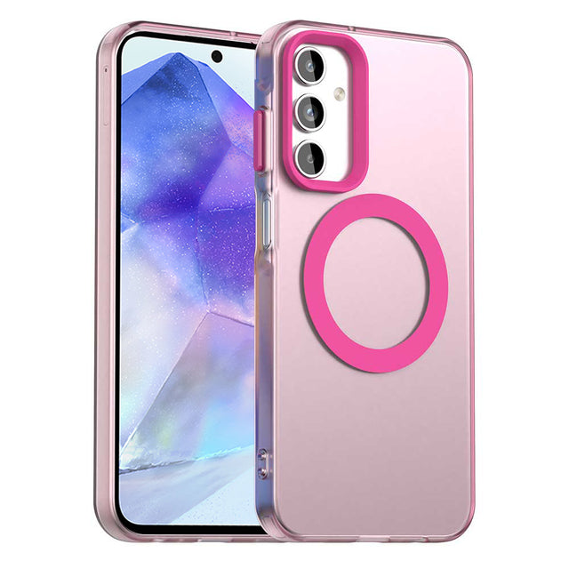 Husa de protectie Techsuit CandyCase MagSafe compatibil cu Samsung Galaxy A55 5G, Roz