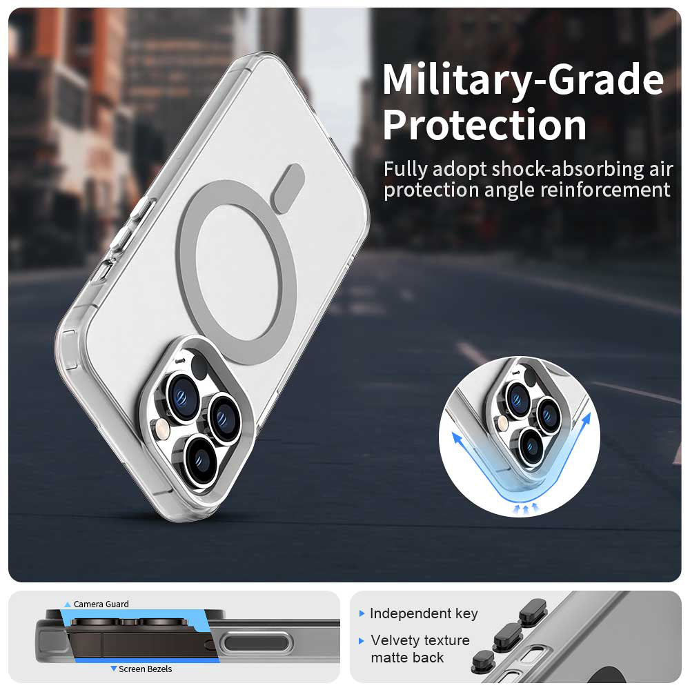 Husa de protectie Techsuit CandyCase MagSafe compatibil cu iPhone 14 Pro Max, Alb