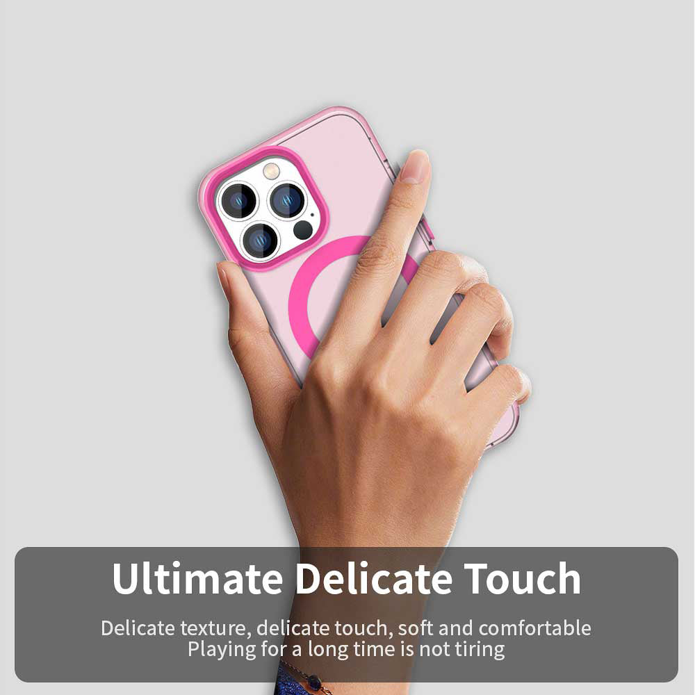 Husa de protectie Techsuit CandyCase MagSafe compatibil cu iPhone 14 Pro, Roz