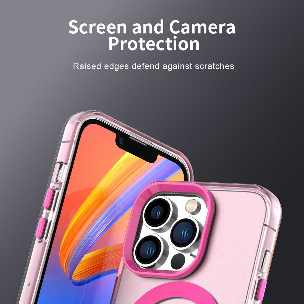 Husa de protectie Techsuit CandyCase MagSafe compatibil cu iPhone 14 Pro, Roz
