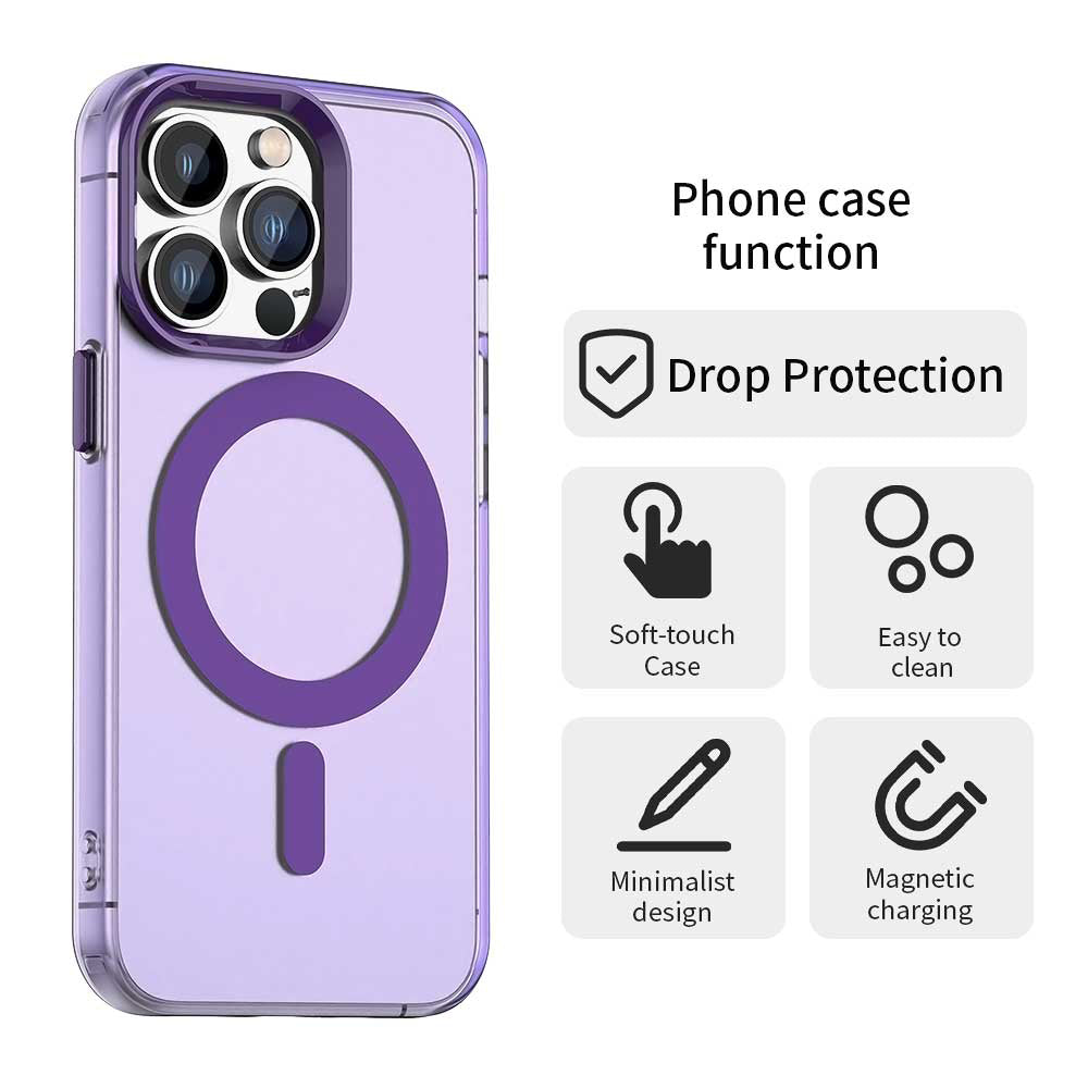 Husa de protectie Techsuit CandyCase MagSafe compatibil cu iPhone 14 Pro Max, Mov