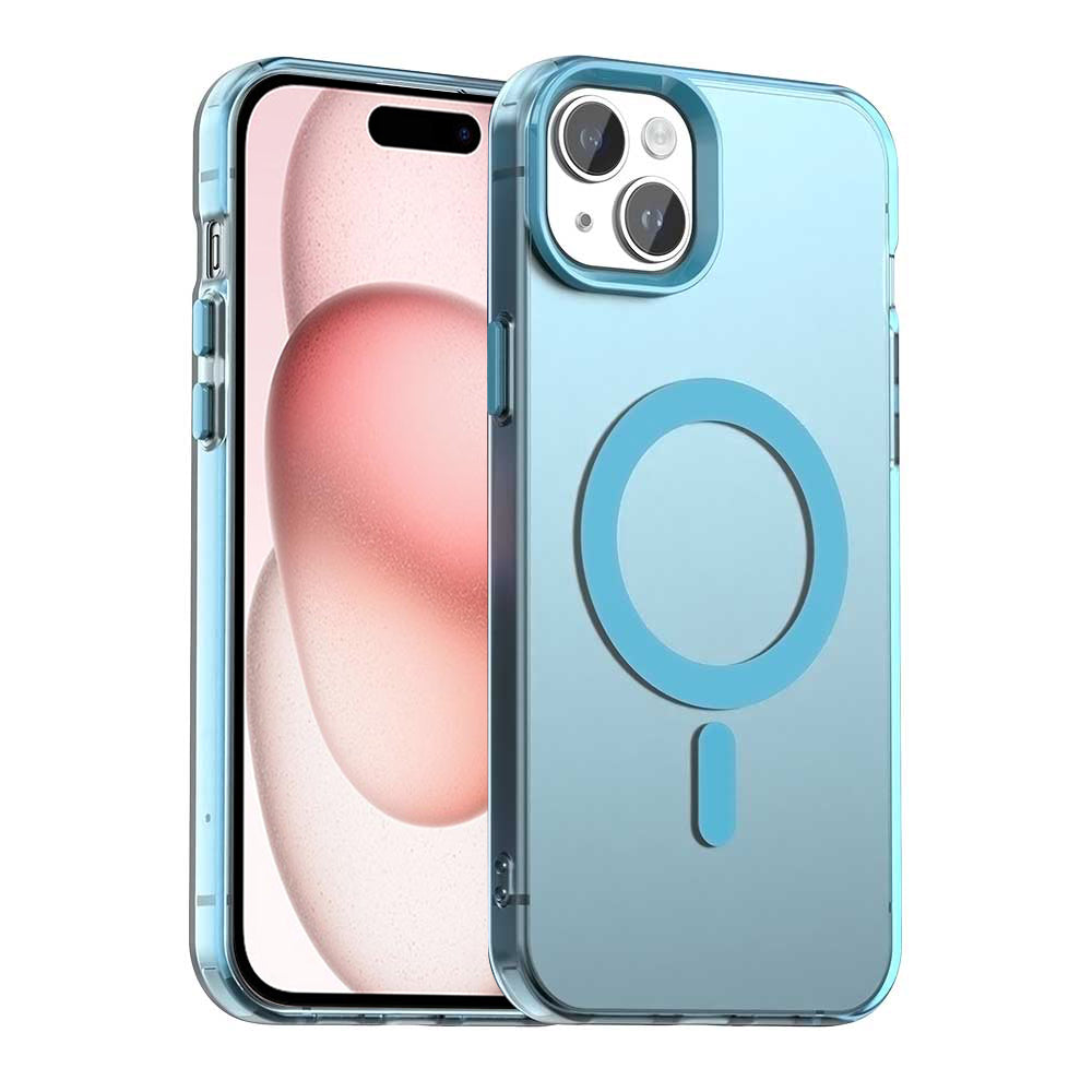 Husa de protectie Techsuit CandyCase MagSafe compatibil cu iPhone 15 Plus, Albastru