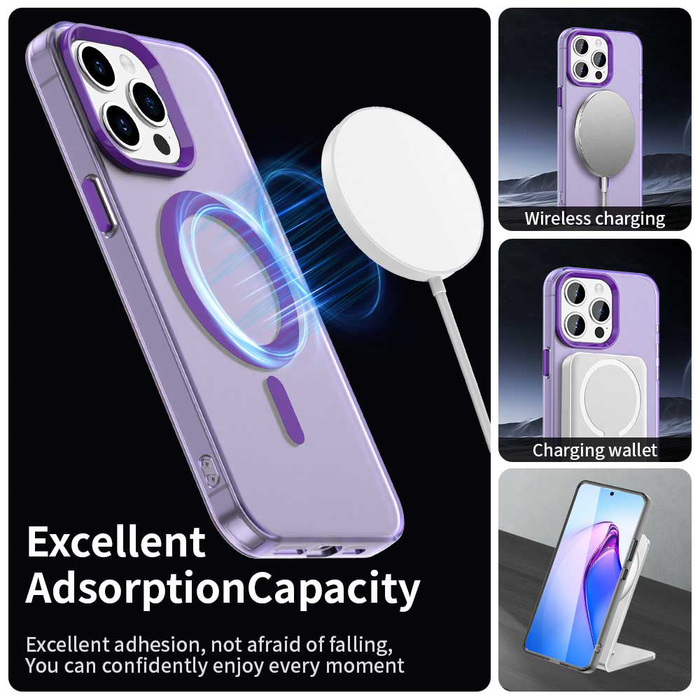 Husa de protectie Techsuit CandyCase MagSafe compatibil cu iPhone 15 Pro, Mov