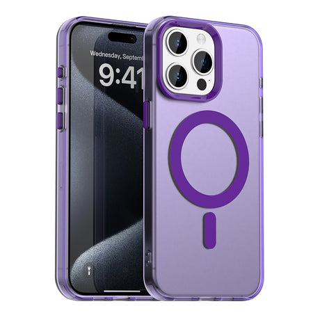 Husa de protectie Techsuit CandyCase MagSafe compatibil cu iPhone 15 Pro, Mov