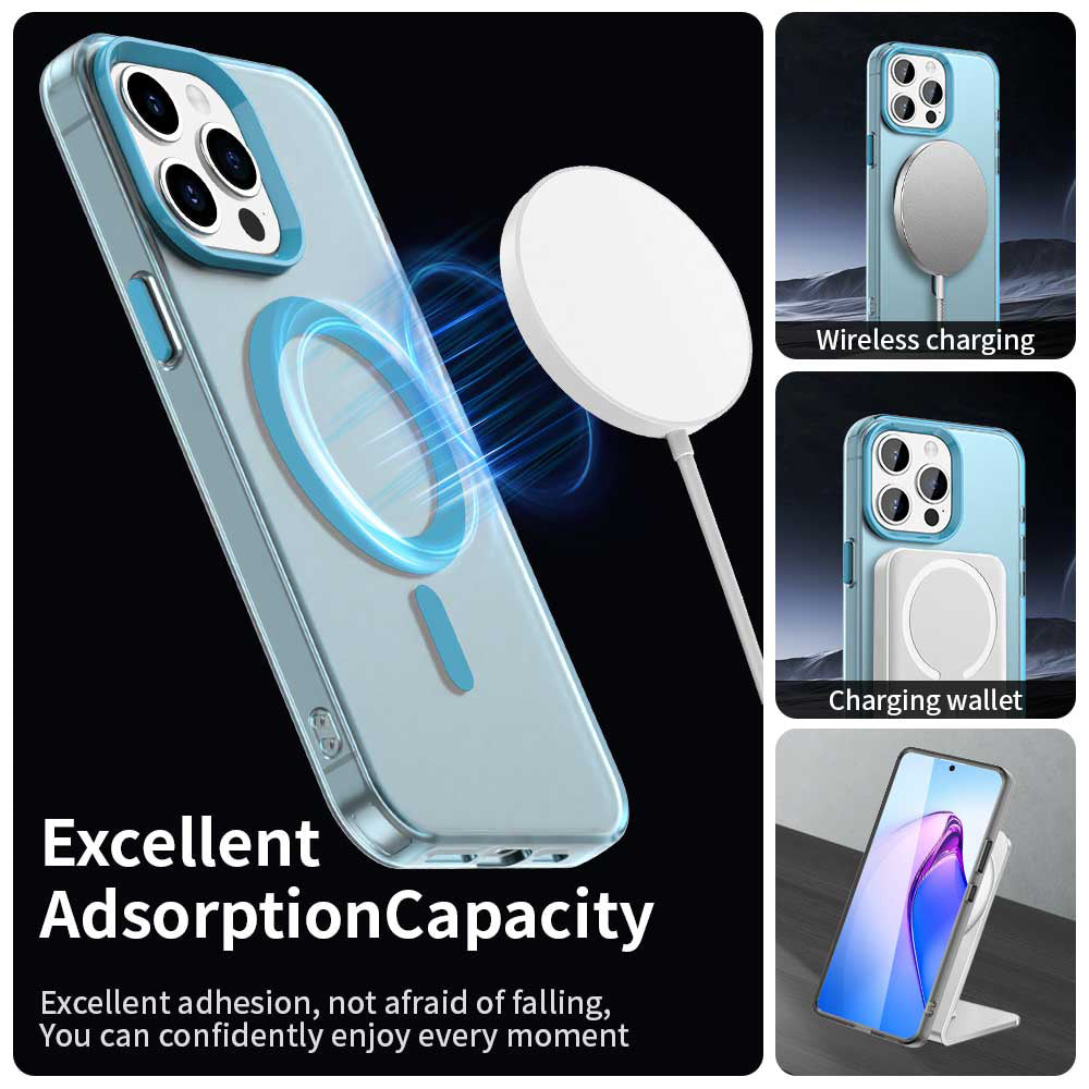 Husa de protectie Techsuit CandyCase MagSafe compatibil cu iPhone 15 Pro, Albastru
