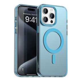 Husa de protectie Techsuit CandyCase MagSafe compatibil cu iPhone 15 Pro, Albastru