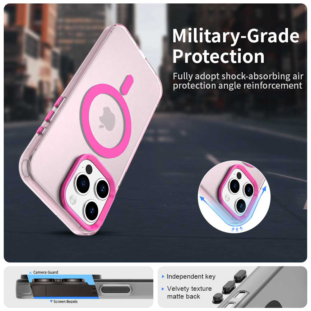 Husa de protectie Techsuit CandyCase MagSafe compatibil cu iPhone 15 Pro Max, Roz