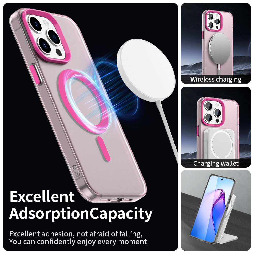 Husa de protectie Techsuit CandyCase MagSafe compatibil cu iPhone 15 Pro Max, Roz