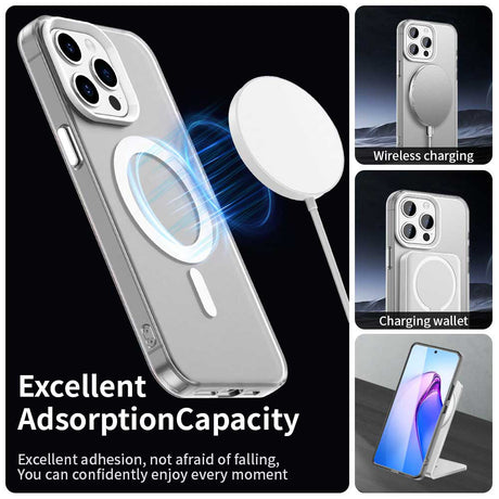 Husa de protectie Techsuit CandyCase MagSafe compatibil cu iPhone 15 Pro Max, Alb