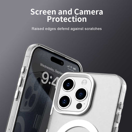 Husa de protectie Techsuit CandyCase MagSafe compatibil cu iPhone 15 Pro Max, Alb