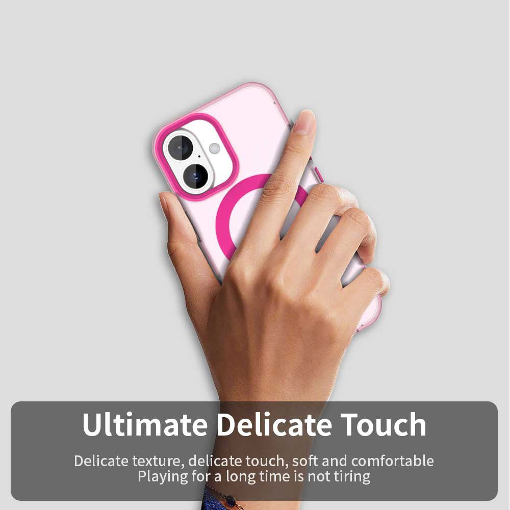 Husa de protectie Techsuit CandyCase MagSafe compatibil cu iPhone 16, Roz
