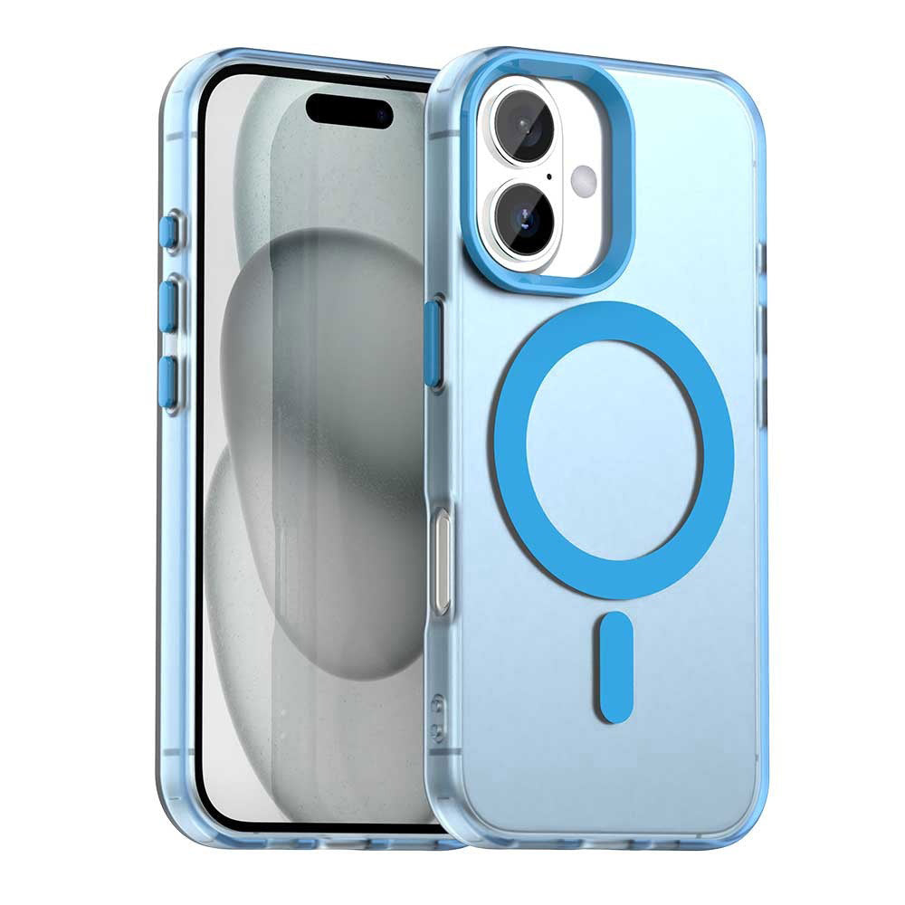 Husa de protectie Techsuit CandyCase MagSafe compatibil cu iPhone 16 Plus, Albastru