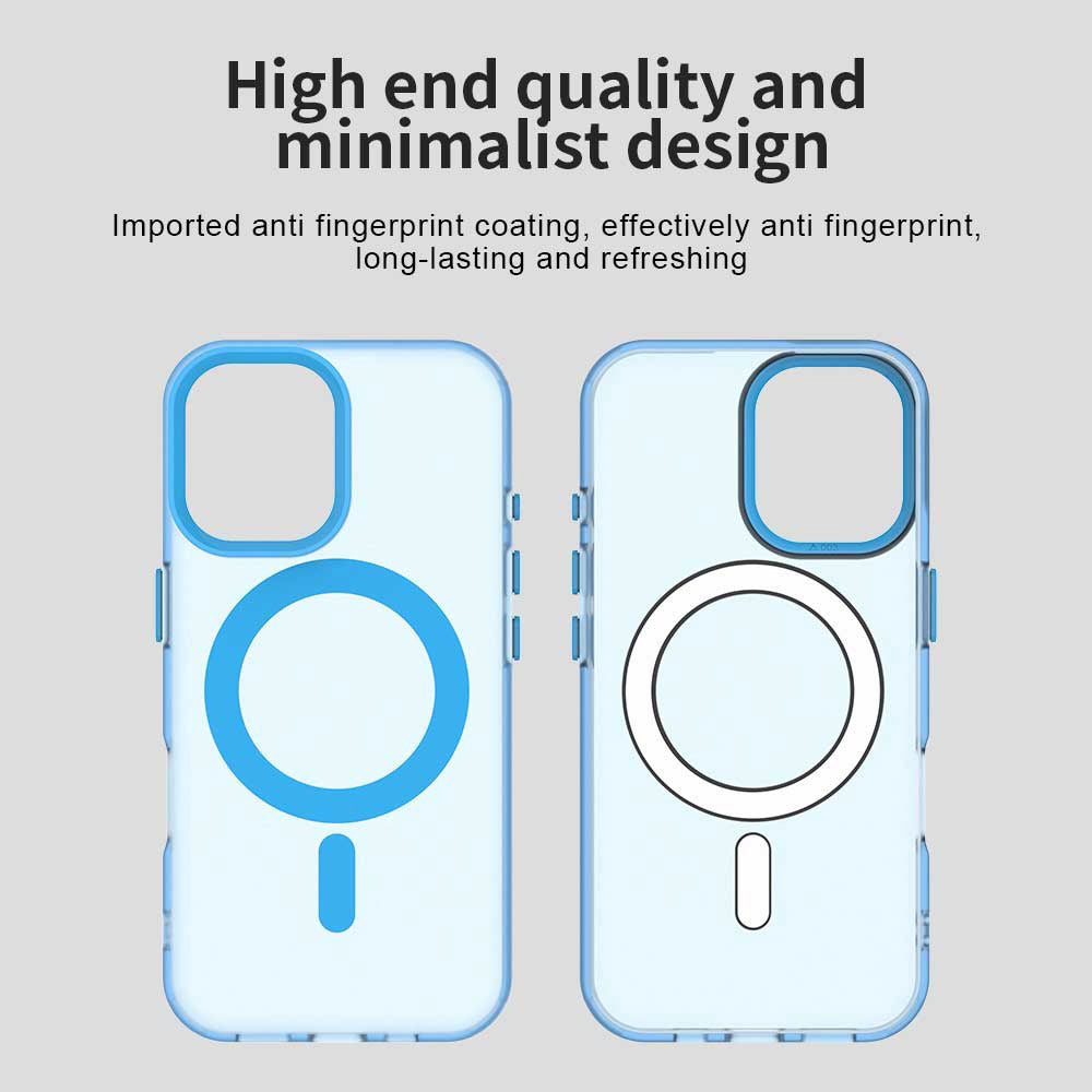 Husa de protectie Techsuit CandyCase MagSafe compatibil cu iPhone 16 Plus, Albastru