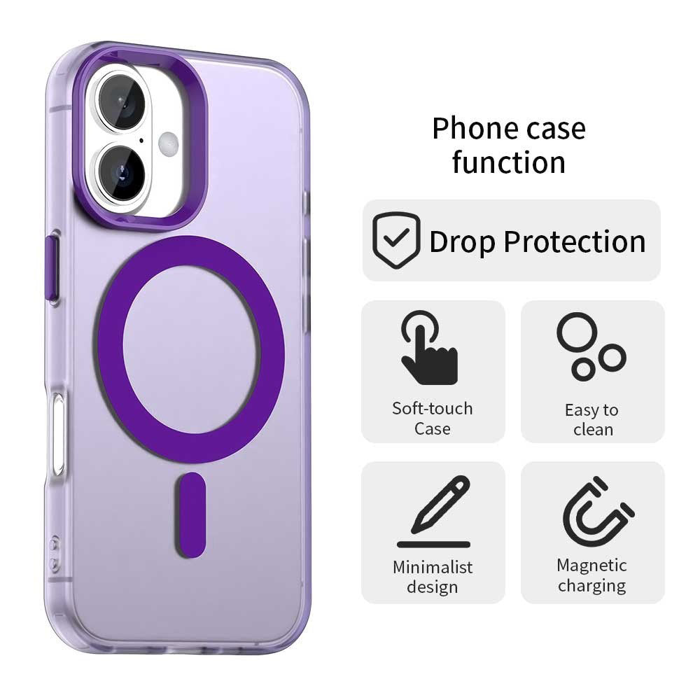 Husa de protectie Techsuit CandyCase MagSafe compatibil cu iPhone 16, Mov