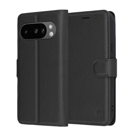 Husa de protectie Techsuit Leather Folio compatibil cu Google Pixel 10 Pro XL, Negru