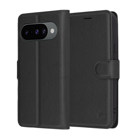 Husa de protectie Techsuit Leather Folio compatibil cu Google Pixel 10 / 10 Pro, Negru
