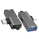 Adaptor Techsuit Adapter DataBlitz (A21), Type-C, USB3.0, PD100W, 5Gbps, Gri
