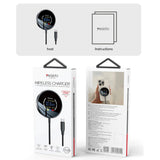 Incarcator Yesido Wireless Charging Station (DS28), Magnetic Grip, Digital Display, Fast Charging, 15W, Type-C Cable, 1.2m, Negru