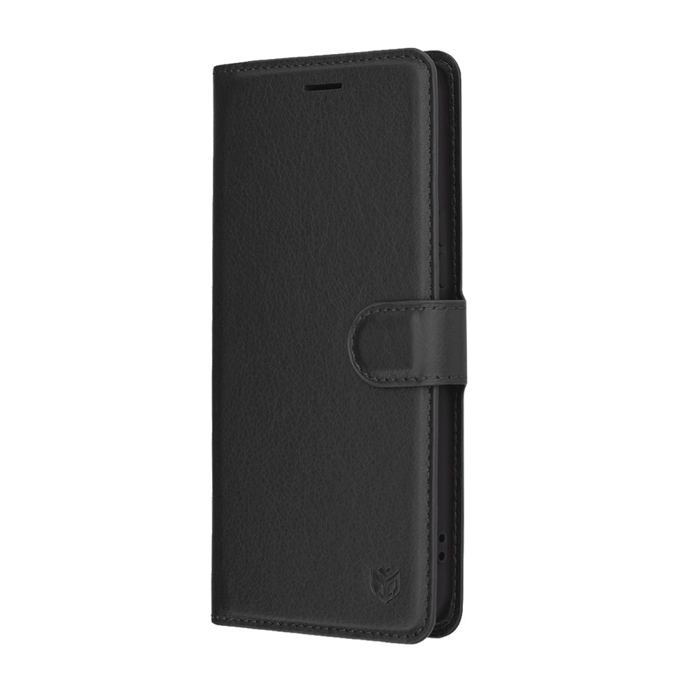Husa de protectie Techsuit Leather Folio compatibil cu Honor 400 Pro, Negru
