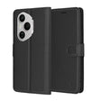Husa de protectie Techsuit Leather Folio compatibil cu Honor 400 Pro, Negru