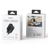 Incarcator Yesido (YC67), with Digital Display, Quick Charge, for Phone, Tablet, 3in1, 2x USB, Type-C, 17W, Negru