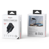 Incarcator Yesido (YC68), with Digital Display, Quick Charge, for Phone, Tablet, USB, Type-C, 20W, Negru
