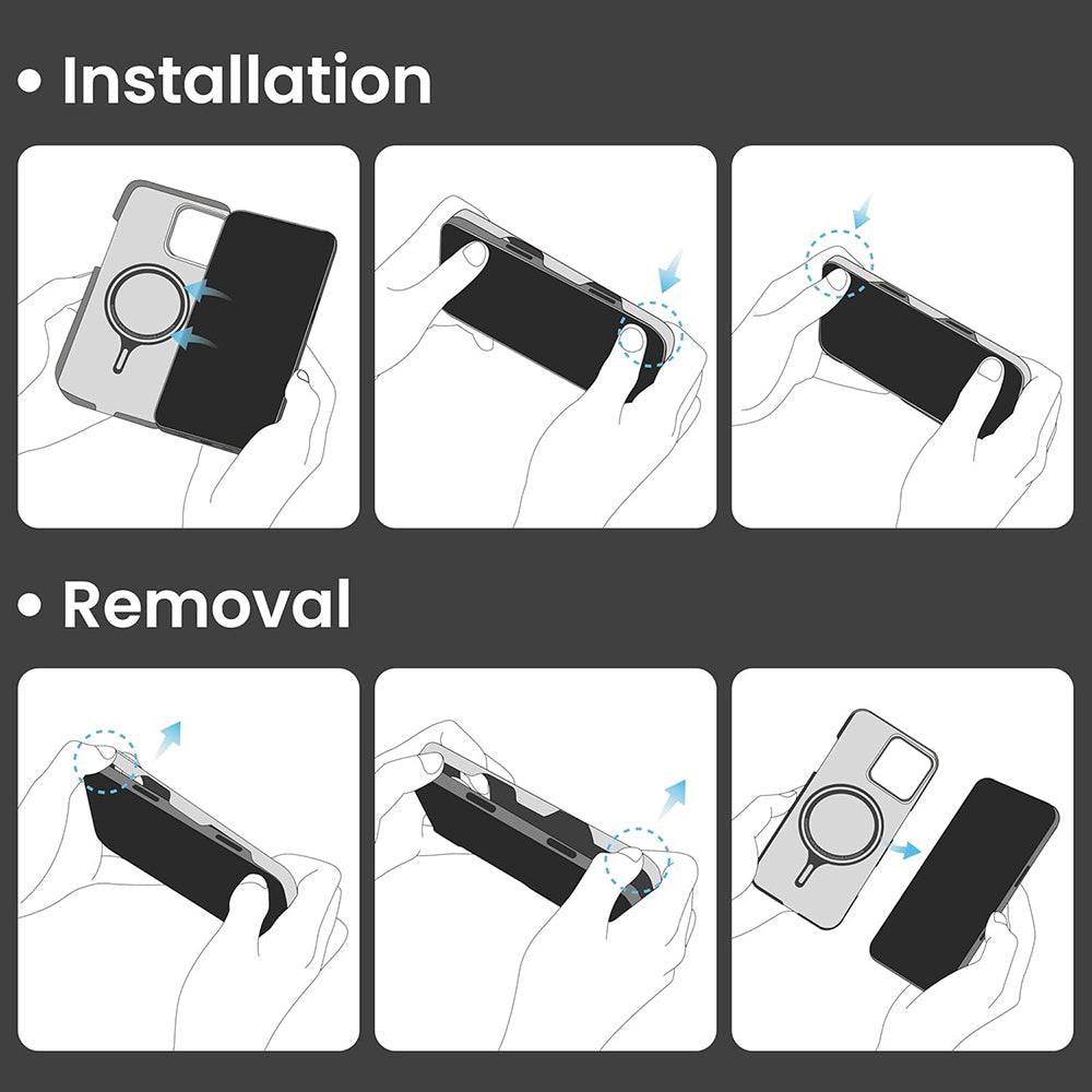 Husa de protectie Techsuit Aramid Fiber MagSafe compatibil cu iPhone 16 Pro Max, Negru