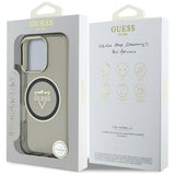 Husa de protectie Guess IML Metal Mountain Logo MagSafe (GUHMP16LHFGTMSLSK) compatibil cu iPhone 16 Pro, Negru
