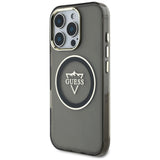 Husa de protectie Guess IML Metal Mountain Logo MagSafe (GUHMP16XHFGTMSLSK) compatibil cu iPhone 16 Pro Max, Negru